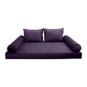 COVER ONLY Model V1 Full Velvet Contrast Indoor Daybed Mattress Cushion AD339