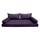 COVER ONLY Model V2 Twin Velvet Knife Edge Indoor Daybed Mattress Cushion AD339