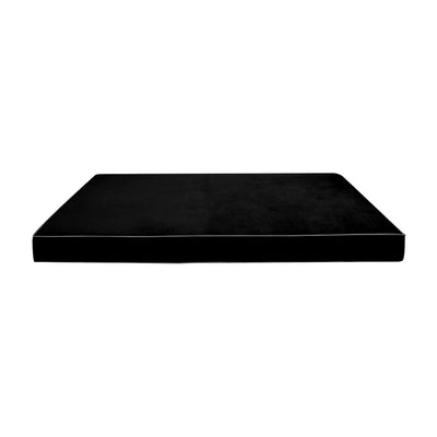 COVER ONLY Model V2 Twin-XL Velvet Contrast Pipe Indoor Daybed Mattress Cushion AD374