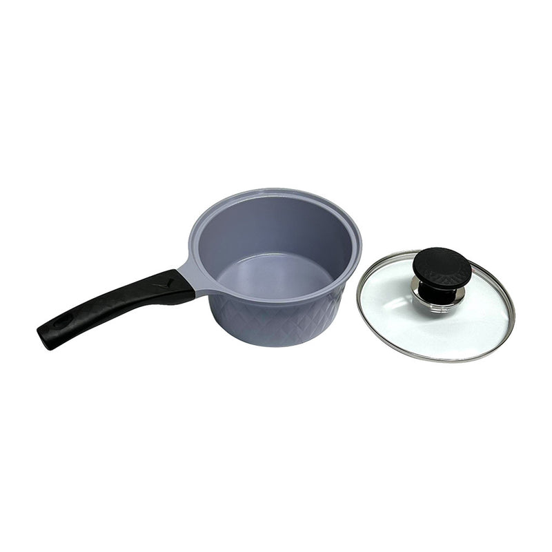 2.1 QT Ceramic Sauce Pot with Lid, 7&