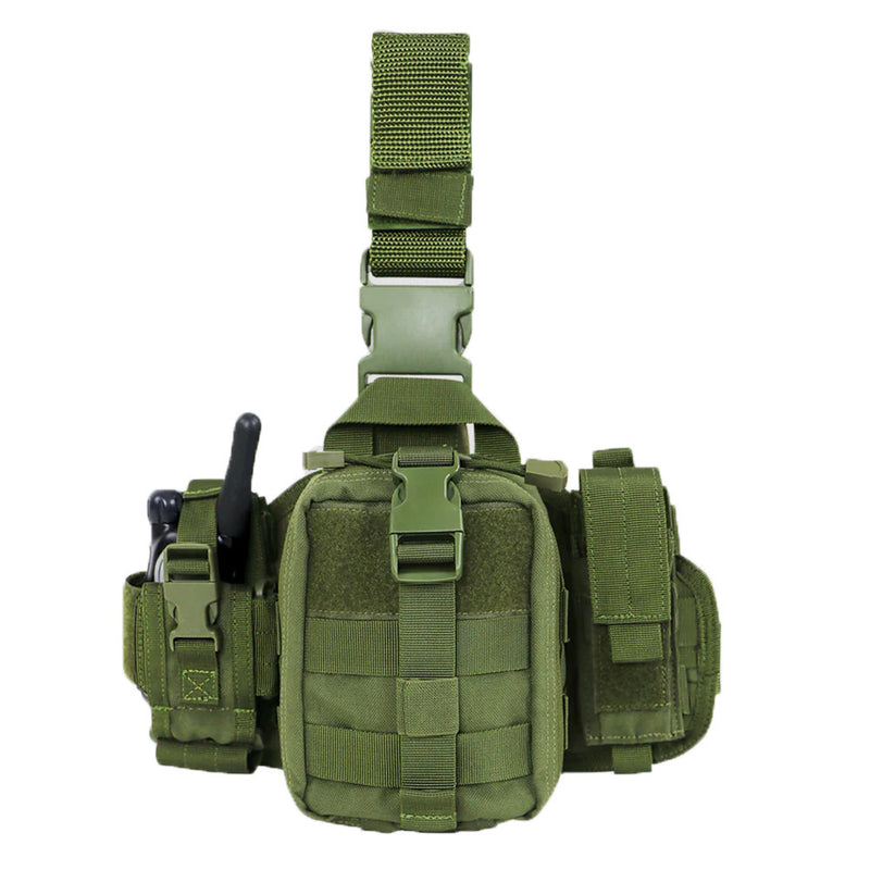 OD GREEN Tactical Modular EMT Medic Emergency Belt Mounted Drop Leg Rig