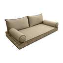 COVER ONLY Model V2 Full Velvet Contrast Indoor Daybed Mattress Cushion AD304