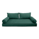 COVER ONLY Model V2 Full Velvet Contrast Pipe Indoor Daybed Mattress Cushion AD317