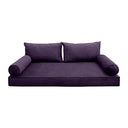 COVER ONLY Model V2 Full Velvet Contrast Pipe Indoor Daybed Mattress Cushion AD339