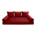 COVER ONLY Model V3 Twin Velvet Contrast Pipe Indoor Daybed Mattress AD369