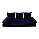 COVER ONLY Model V3 Twin Velvet Contrast Pipe Indoor Daybed Mattress AD373