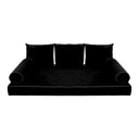 COVER ONLY Model V3 Twin Velvet Contrast Pipe Indoor Daybed Mattress AD374