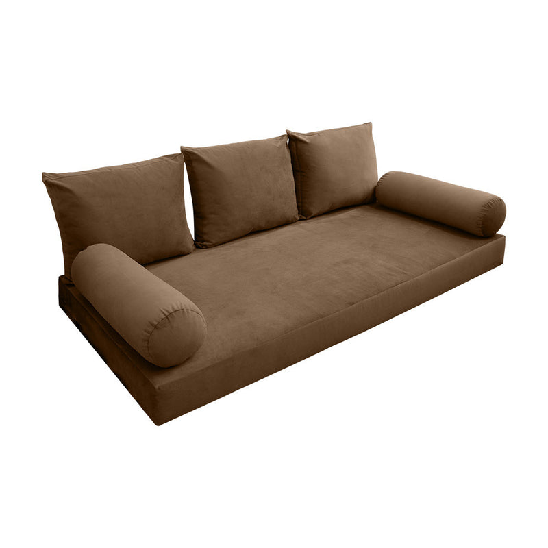 COVER ONLY Model V3 Twin-XL Velvet Knife Edge Indoor Daybed Mattress Cushion AD308