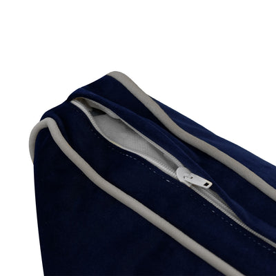 COVER ONLY Model V3 Twin-XL Velvet Contrast Pipe Indoor Daybed Mattress Cushion AD373