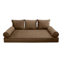 COVER ONLY Model V3 Full Velvet Contrast Pipe Indoor Daybed Mattress Cushion AD308