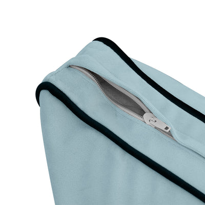 COVER ONLY Model V3 Full Velvet Contrast Pipe Indoor Daybed Mattress Cushion AD355