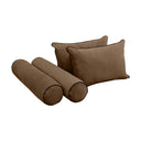 COVER ONLY Model V4 Twin Velvet Contrast Pipe Indoor Daybed Mattress Cushion AD308