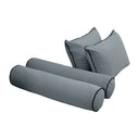 COVER ONLY Model V4 Twin Velvet Contrast Pipe Indoor Daybed Mattress Cushion AD347