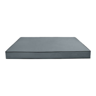 COVER ONLY Model V4 Twin Velvet Contrast Pipe Indoor Daybed Mattress Cushion AD347