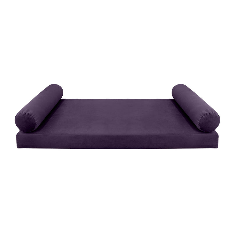 COVER ONLY Model V5 Twin Velvet Knife Edge Indoor Mattress Bolster Pillow AD339
