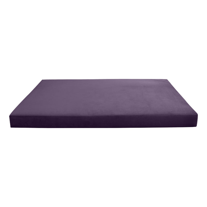 COVER ONLY Model V5 Twin Velvet Knife Edge Indoor Mattress Bolster Pillow AD339