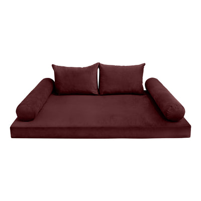 COVER ONLY Model V4 Twin-XL Velvet Knife Edge Indoor Daybed Mattress Cushion AD368