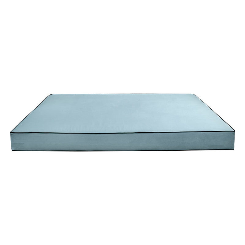COVER ONLY Model V4 Twin-XL Velvet Contrast Pipe Indoor Daybed Mattress Cushion AD355