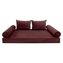 COVER ONLY Model V4 Twin-XL Velvet Contrast Pipe Indoor Daybed Mattress Cushion AD368