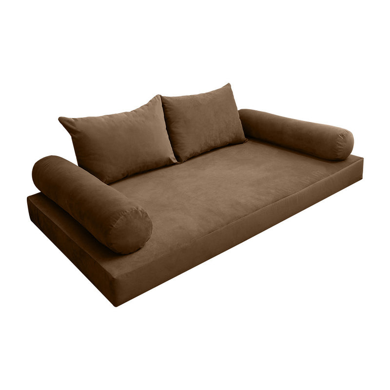 COVER ONLY Model V4 Full Velvet Knife Edge Indoor Daybed Mattress Cushion AD308