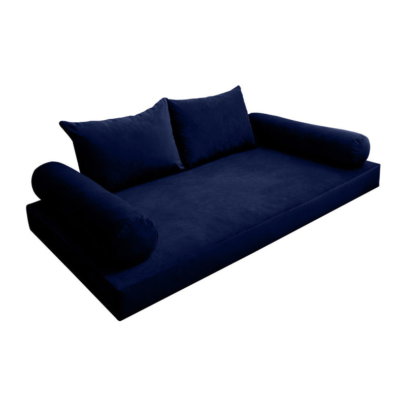 COVER ONLY Model V4 Full Velvet Knife Edge Indoor Daybed Mattress Cushion AD373