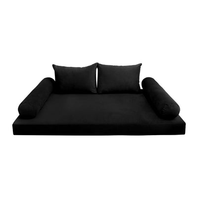 COVER ONLY Model V4 Full Velvet Knife Edge Indoor Daybed Mattress Cushion AD374