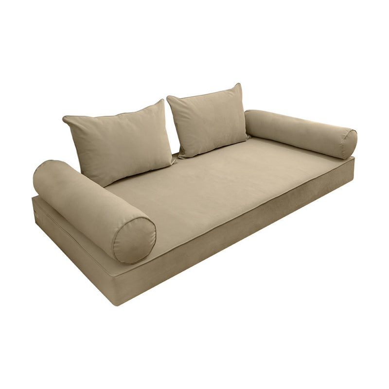 COVER ONLY Model V4 Full Velvet Same Pipe Indoor Daybed Mattress Cushion AD304
