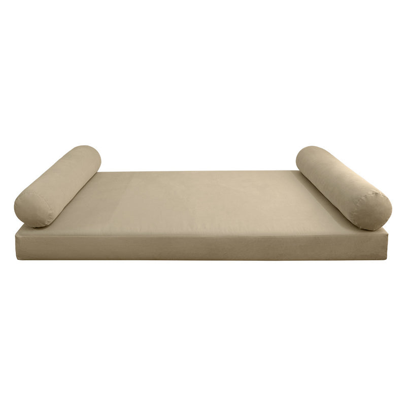 COVER ONLY Model V5 Twin-XL Velvet Knife Edge Indoor Mattress Bolster Pillow AD304