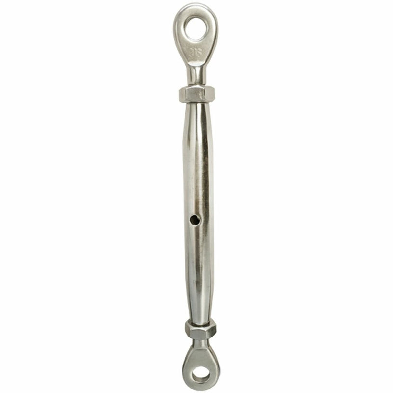 1/4" Stainless Steel Closed Body Eye Eye Turnbuckle 300 Lbs Limit