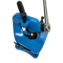 Precision sheet metal shear with adjustable fence and removable handle
