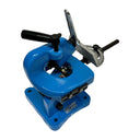 Workshop throatless rotary shear tool for trimming and shaping metal sheets