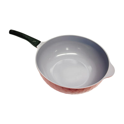13.5" Non Stick Ceramic Frying Wok Pan Interior Exterior Pan, Made In Korea