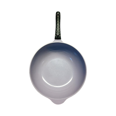 13.5" Non Stick Ceramic Frying Wok Pan Interior Exterior Pan, Made In Korea