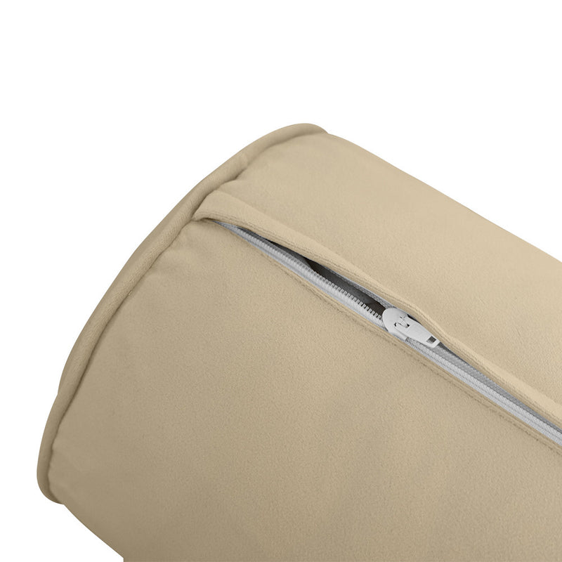 COVER ONLY Model V5 Twin-XL Velvet Same Pipe Indoor Mattress Bolster Pillow AD304