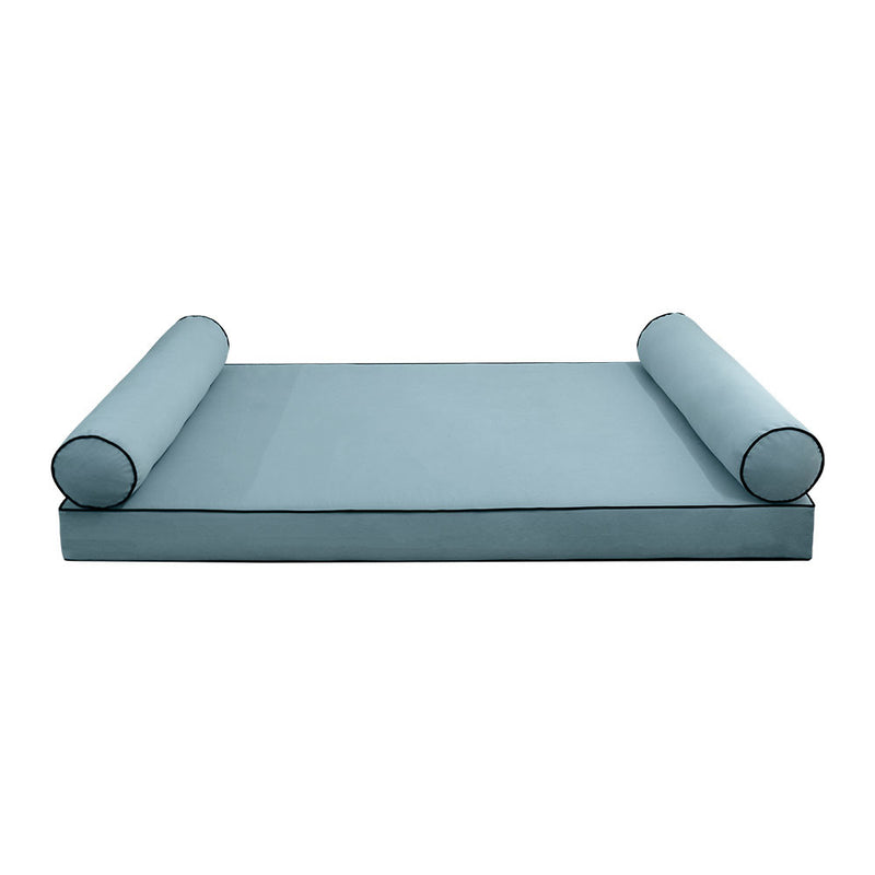 COVER ONLY Model V5 Full Velvet Contrast Pipe Indoor Mattress Pillow AD355