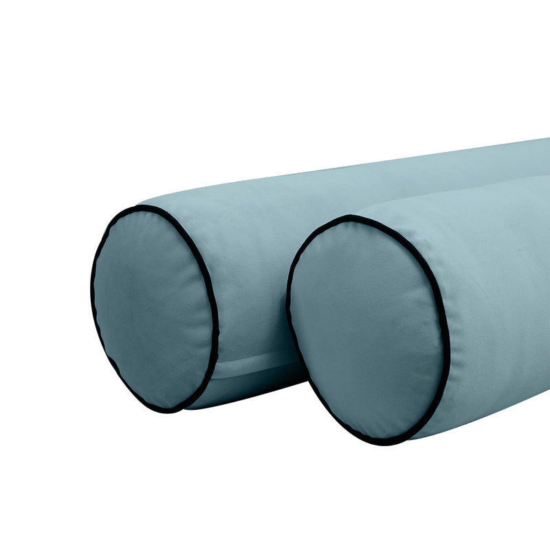 COVER ONLY Model V5 Full Velvet Contrast Pipe Indoor Mattress Pillow AD355