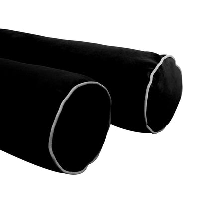 COVER ONLY Model V5 Full Velvet Contrast Pipe Indoor Mattress Pillow AD374