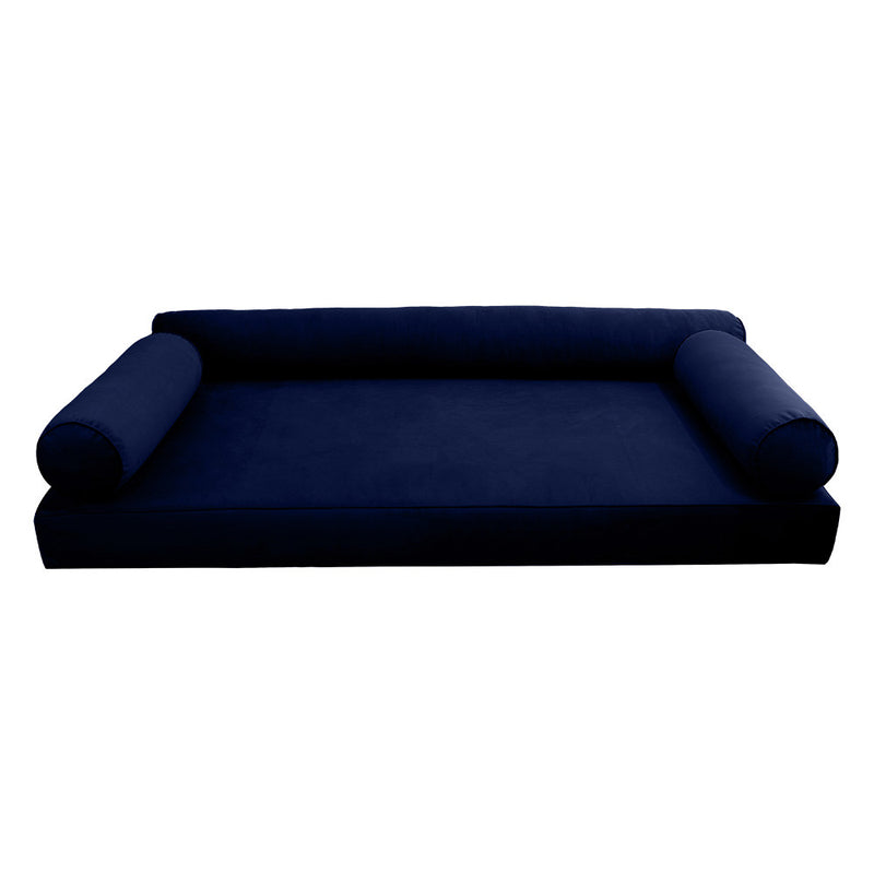 COVER ONLY Model V6 Twin Velvet Same Pipe Indoor Mattress Bolster Pillow AD373