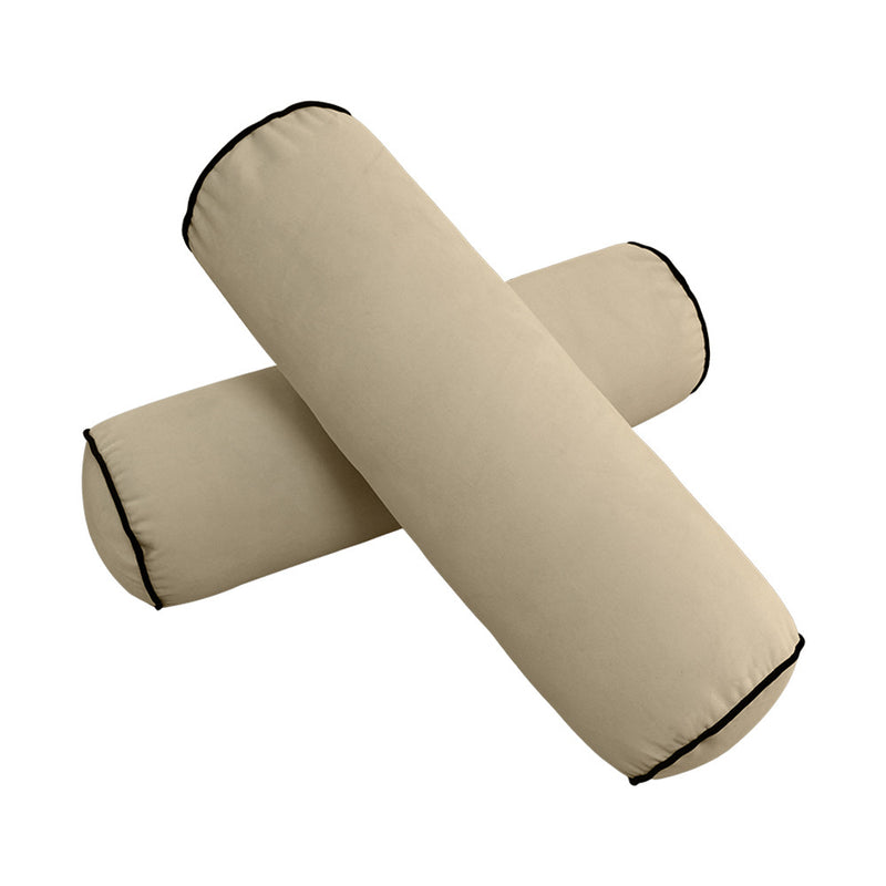 COVER ONLY Model V6 Full Velvet Contrast Pipe Indoor Mattress Pillow AD304