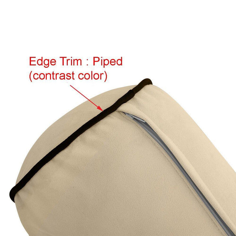 COVER ONLY Model V6 Full Velvet Contrast Pipe Indoor Mattress Pillow AD369
