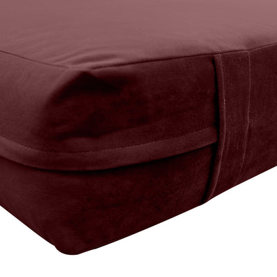 Model V2 Twin-XL Velvet Knife Edge Indoor Daybed Mattress Pillow Complete Set AD368