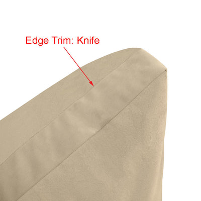 Model V2 Twin-XL Velvet Knife Edge Indoor Daybed Mattress Pillow Complete Set AD369