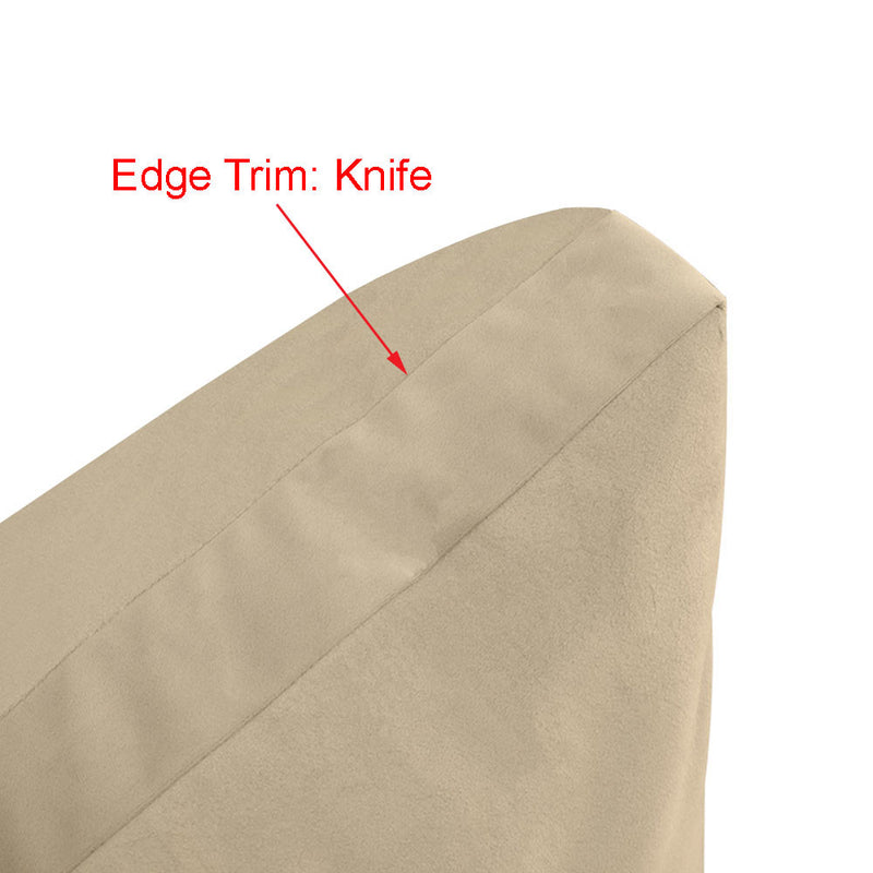 Model V2 Twin-XL Velvet Knife Edge Indoor Daybed Mattress Pillow Complete Set AD373