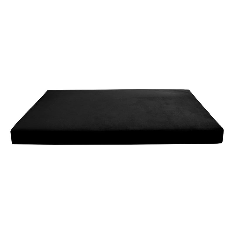 Model V2 Twin-XL Velvet Knife Edge Indoor Daybed Mattress Pillow Complete Set AD374