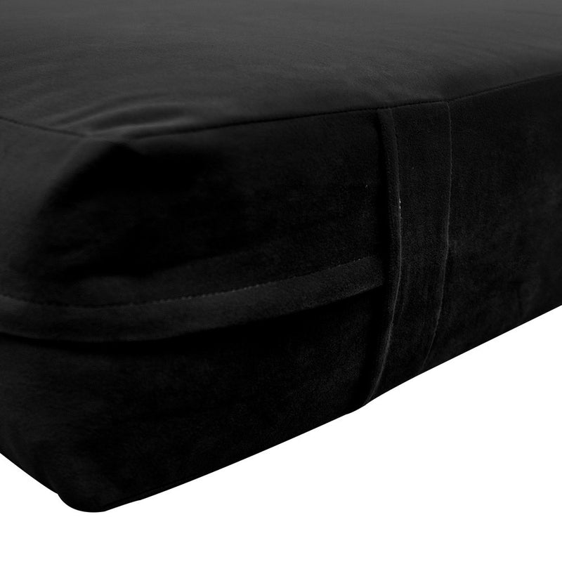 Model V2 Twin-XL Velvet Knife Edge Indoor Daybed Mattress Pillow Complete Set AD374