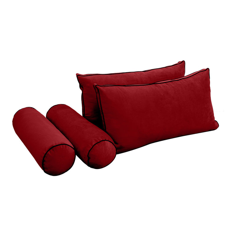 277193 	 Model V2 Twin-XL Velvet Contrast Pipe Indoor Daybed Mattress Pillow Complete Set AD369