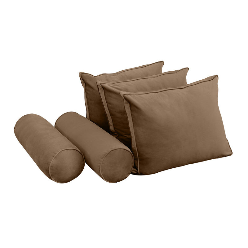 Model V3 Twin-XL Velvet Same Pipe Indoor Daybed Mattress Pillow Complete Set AD308