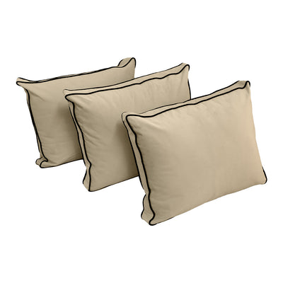 Model V3 Full Velvet Contrast Pipe Indoor Daybed Mattress Pillow Complete Set AD304