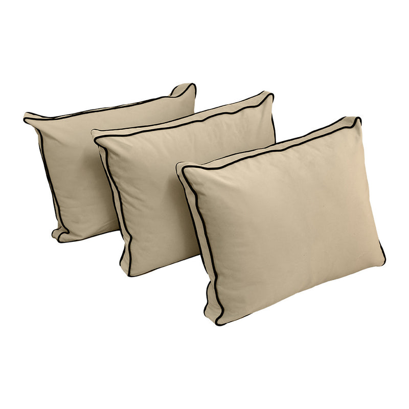 Model V3 Full Velvet Contrast Pipe Indoor Daybed Mattress Pillow Complete Set AD304