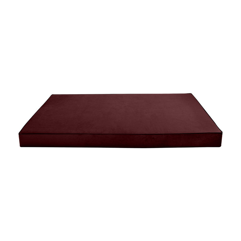 Model V4 Twin-XL Velvet Contrast Pipe Indoor Daybed Mattress Pillow Complete Set AD368